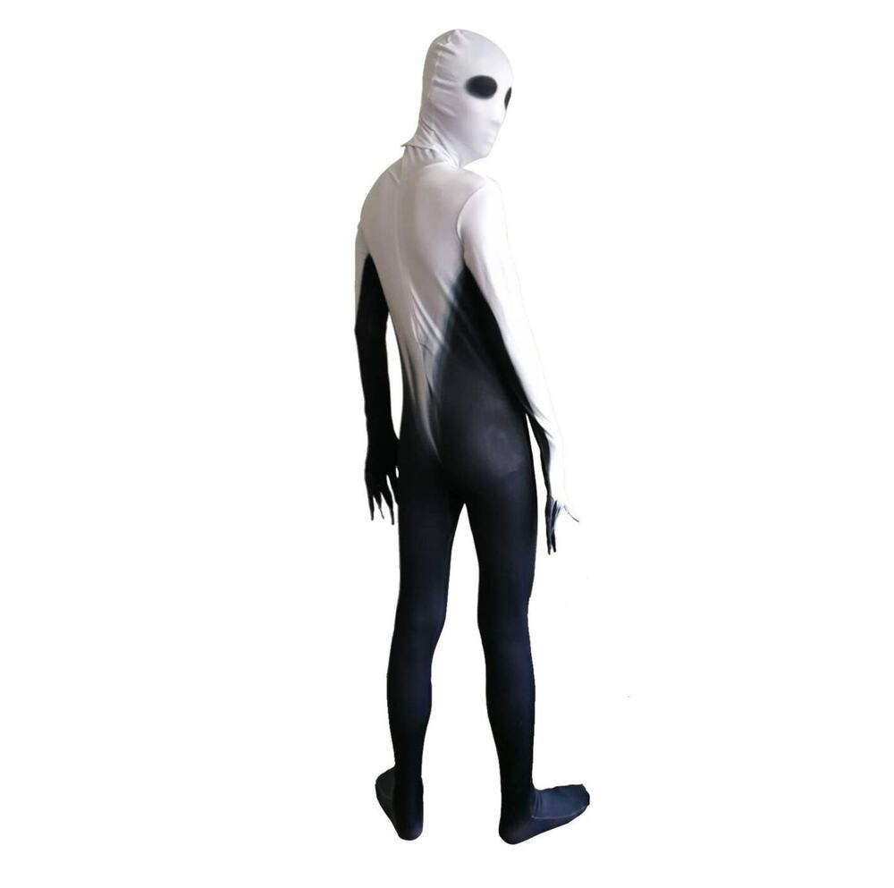 KIDS Creepy Scary Devil Ghost Demon Costume Cosplay GLOWS Jumpsuit L NEW IN BAG